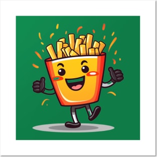 kawaii french fries T-Shirt cute ,potatofood Posters and Art